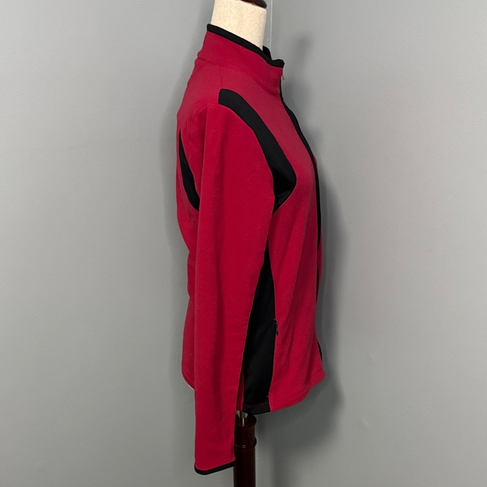 Under Armour Women's Red Fleece Jacket Sz M - Picture 3 of 6